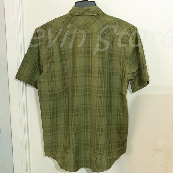 Green NWT Orvis Men’s  Short Sleeve Woven tech shirt - Picture 3 of 3